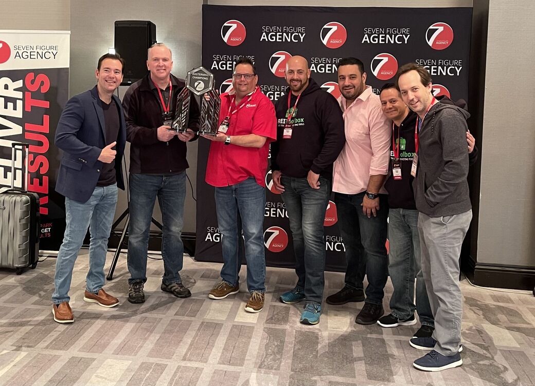 Jim Mosier with his Seven Figure Agency mastermind group