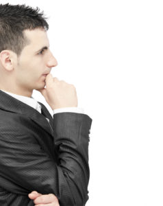 Businessman entrepreneur thinking