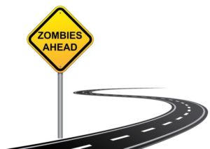 zombies road sign branding