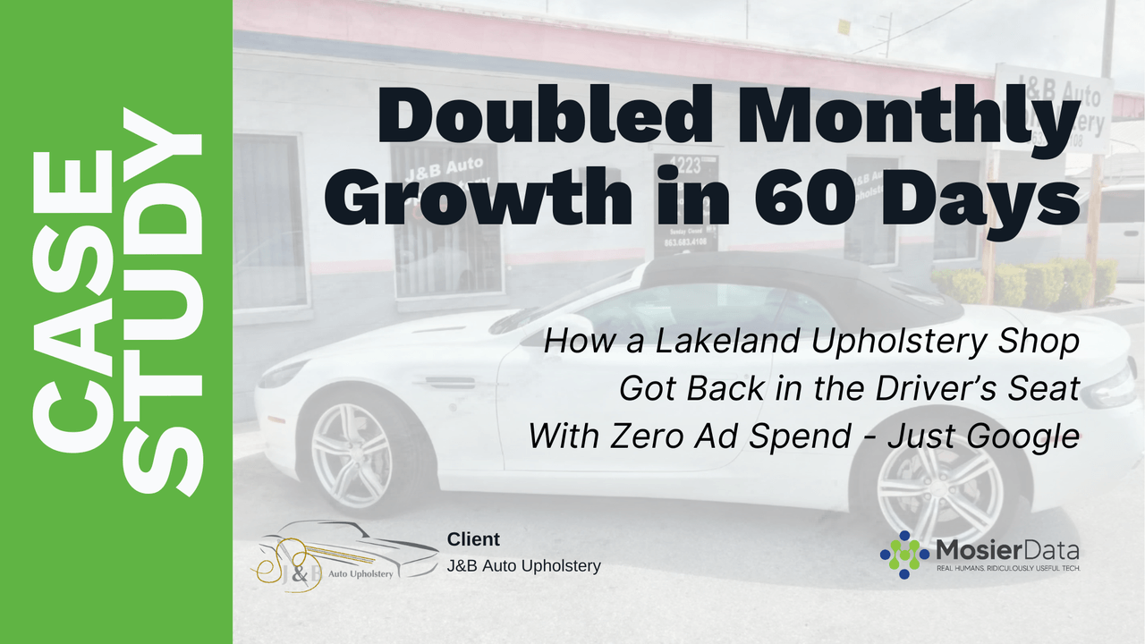 Doubled Monthly Growth in 60 Days: How a Lakeland Upholstery Shop Got Back in the Driver’s Seat -- Case Study Graphic